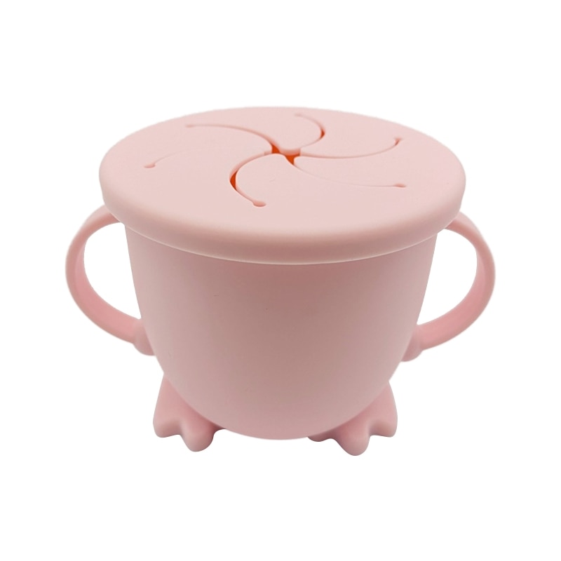 200ML Baby Infant Learning Feeding Food Bowl Cup with Handle Silicone Snack Dishes Storage Container Children Plate Tableware